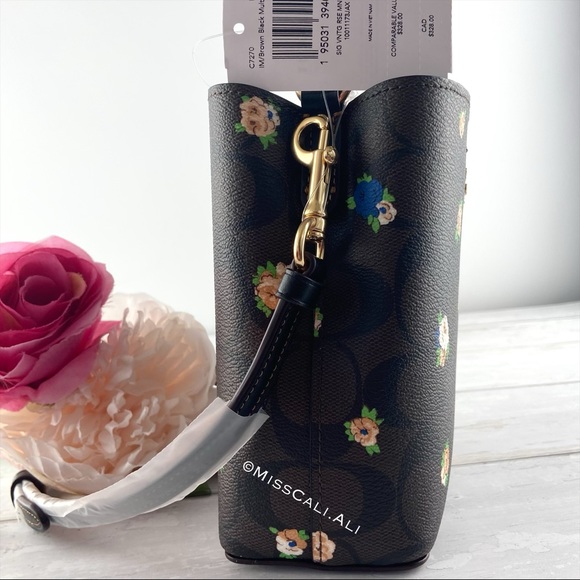 NWT COACH Mini Town Bucket Bag In Signature Canvas With Vintage Mini Rose Set - Picture 7 of 16